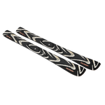 Salomon QST 94 Skis 2026 - Black skis with white and tan swirl pattern on top, angled from tip to tail.
