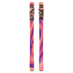 Salomon QST 94 Skis 2026 - A pair of skis with a black and white color scheme, featuring a geometric pattern on the top sheet.