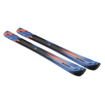 Salomon Stance Pro 90 Skis 2026 - A pair of skis with a blue and orange graphic design, featuring black accents on the tips and tails.