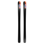 Salomon Stance Pro 90 Skis 2026 - A pair of skis with a black base and orange tops, featuring a distinctive "S" logo in black on the top edge.
