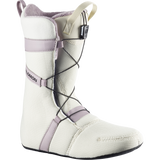 Salomon Women's Ivy BOA Straight Jacket Snowboard Boot - A white snowboard boot with a textured fabric and a black BOA dial on the side.
