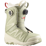 Salomon Women's Ivy BOA Straight Jacket Snowboard Boot - A light green snowboard boot with a black BOA dial on the side and white laces.