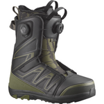 Salomon Launch SJ BOA Snowboard Boots - Black snowboard boots with a textured pattern on the side and a BOA closure system.
