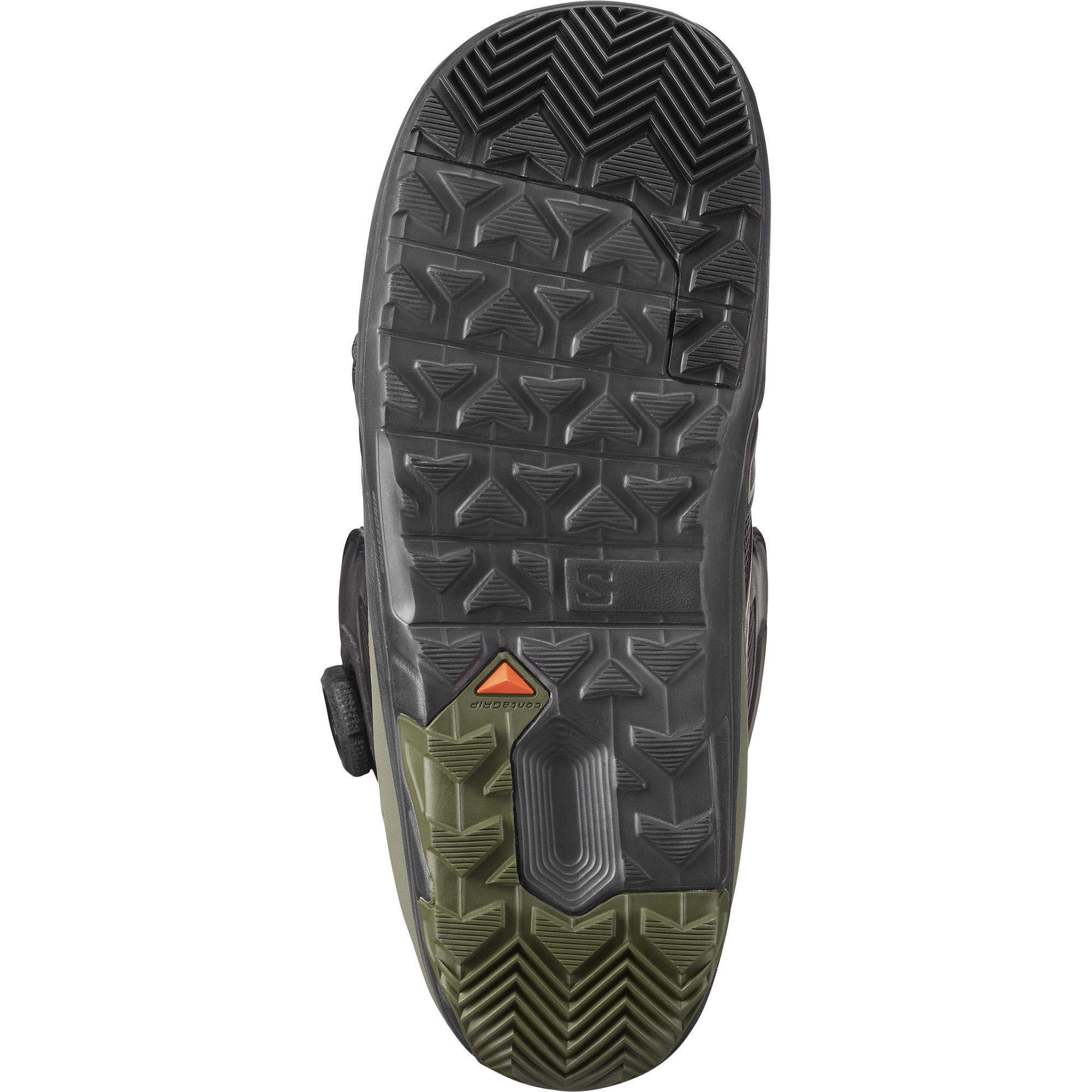 Salomon Launch SJ BOA Snowboard Boots 2026 - Black snowboard boots with a textured, rubber toe cap and silver BOA dials on the side.