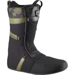 Salomon Launch SJ BOA Snowboard Boots 2026 - Black snowboard boots with a camouflage pattern on the top cuff and black laces.