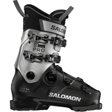 Salomon Women's S/Pro Supra 95 BOA Ski Boots - A black and white ski boot with a textured pattern on the side, featuring a BOA closure system.