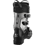 Salomon Women's S/Pro Supra 95 BOA Ski Boots - A pair of black ski boots with a sleek, modern design and silver accents on the buckles.