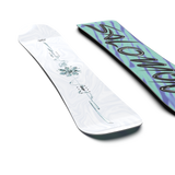 Salomon Oh Yeah Grom Snowboard 2026 - A white snowboard with a blue and green floral design on top of it.