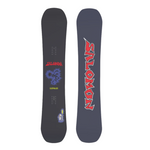 Salomon Sleepwalker Snowboard 2026 - A dark gray snowboard with a blue graphic of a wolf's head and the word "SALOMON" in red above it.