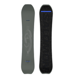 Salomon Highpath Snowboard 2026 - A dark gray snowboard with a subtle white logo and blue accents on top of it.
