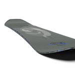 Salomon Highpath Snowboard 2026 - A dark gray snowboard with a white logo and blue accents on the bottom edge.