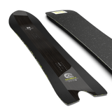 Salomon HPS Wolle Nyvelt Fish Snowboard 2026 - A black snowboard with a fish tail at the back and yellow accents on the edges.