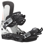 Salomon Hologram Snowboard Bindings - 2026 bindings with a predominantly black base and silver accents on the buckles.
