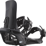 Salomon XA Supermatic Snowboard Bindings - Black bindings with silver hardware and a textured strap.