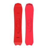 Salomon Dancehaul Snowboard 2026 - A red snowboard with a black logo and white dots on top.