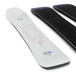 Salomon Jetstream Snowboard 2026 - A white snowboard with a subtle gray pattern and blue accents on the top sheet.
