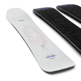 Salomon Jetstream Snowboard 2026 - A white snowboard with a subtle gray pattern and blue accents on the top sheet.