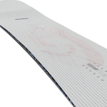 Salomon Jetstream Snowboard 2026 - A light gray snowboard with a subtle wood grain pattern and blue accents along the edges.