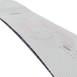 Salomon Jetstream Snowboard 2026 - A light gray snowboard with a subtle wood grain pattern and blue accents along the edges.