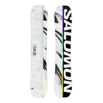 Salomon Huck Knife Snowboard 2026 - A white snowboard with black and purple accents, featuring a geometric pattern on its top surface.