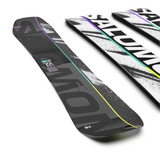 Salomon Huck Knife Pro Snowboard 2026 - A black snowboard with a purple stripe and white speckles on top.