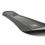 Salomon HPS Louif Paradis Snowboard 2026 - A black snowboard with a white logo and yellow lettering on top, featuring a gray stripe down the middle.