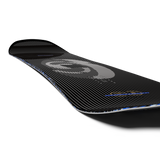 Salomon Fastlane Snowboard 2026 - A black snowboard with white stripes and a circular logo in the center.