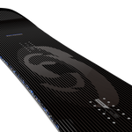 Salomon Fastlane Snowboard 2026 - A black snowboard with a blue and yellow logo on top.