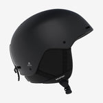 Salomon Brigade RTL Helmet 2023 - A matte black helmet with a white Salomon logo on the front and a white "Brigade" label on the side.
