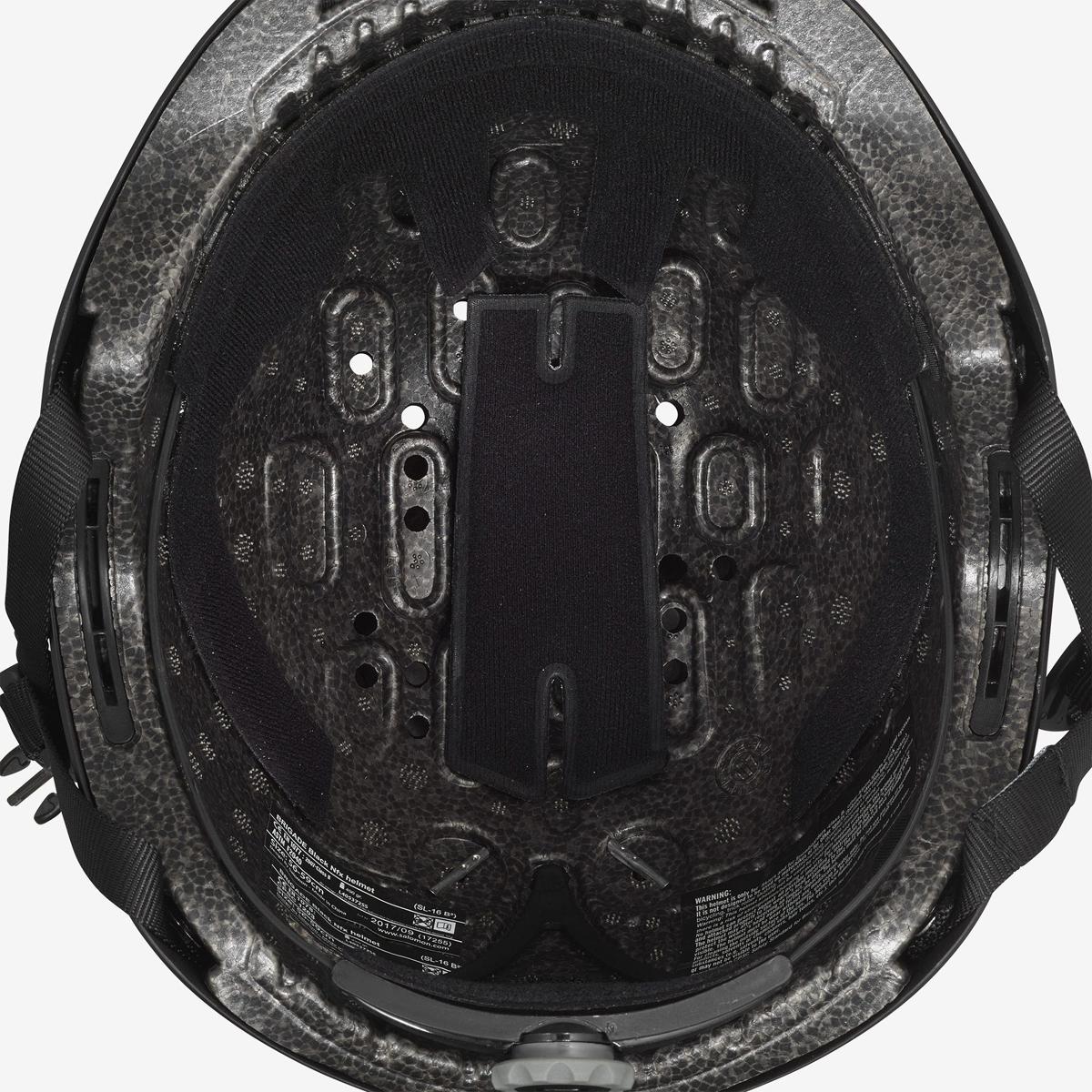 Salomon Brigade RTL Helmet 2023 - Black helmet with a textured pattern on top and side straps.