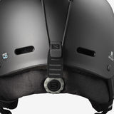 Salomon Brigade RTL Helmet 2023 - A matte black helmet with a subtle white logo on the front and a sleek, aerodynamic design.