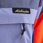 Airblaster Women's Trenchover Insulated Jacket 2025 - A black jacket with white lettering and a snowflake logo on the chest.