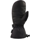 Dakine Leather Scout Mitt 2025 - A black leather mitt with a strap and buckle closure on the wrist, featuring a textured palm and thumb.