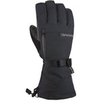 Dakine Leather Titan Gore-Tex Glove 2025 - A black glove with a leather palm and thumb, featuring a zippered pocket on the wrist.