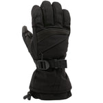 Swany Women's Lavie Glove 2025 - A black glove with a zipper on the wrist and a strap that fastens with a buckle.