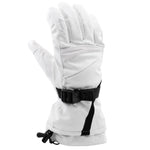 Swany Women's Lavie Glove 2025 - A white glove with a zipper on the wrist and a small logo embroidered near the cuff.