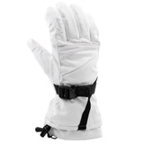 Swany Women's Lavie Glove 2025 - A white glove with a zipper on the wrist and a small logo embroidered near the cuff.