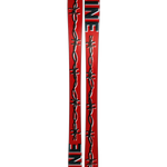LINE Chronic 101 skis, red and white vertical graphics with bold red chain pattern