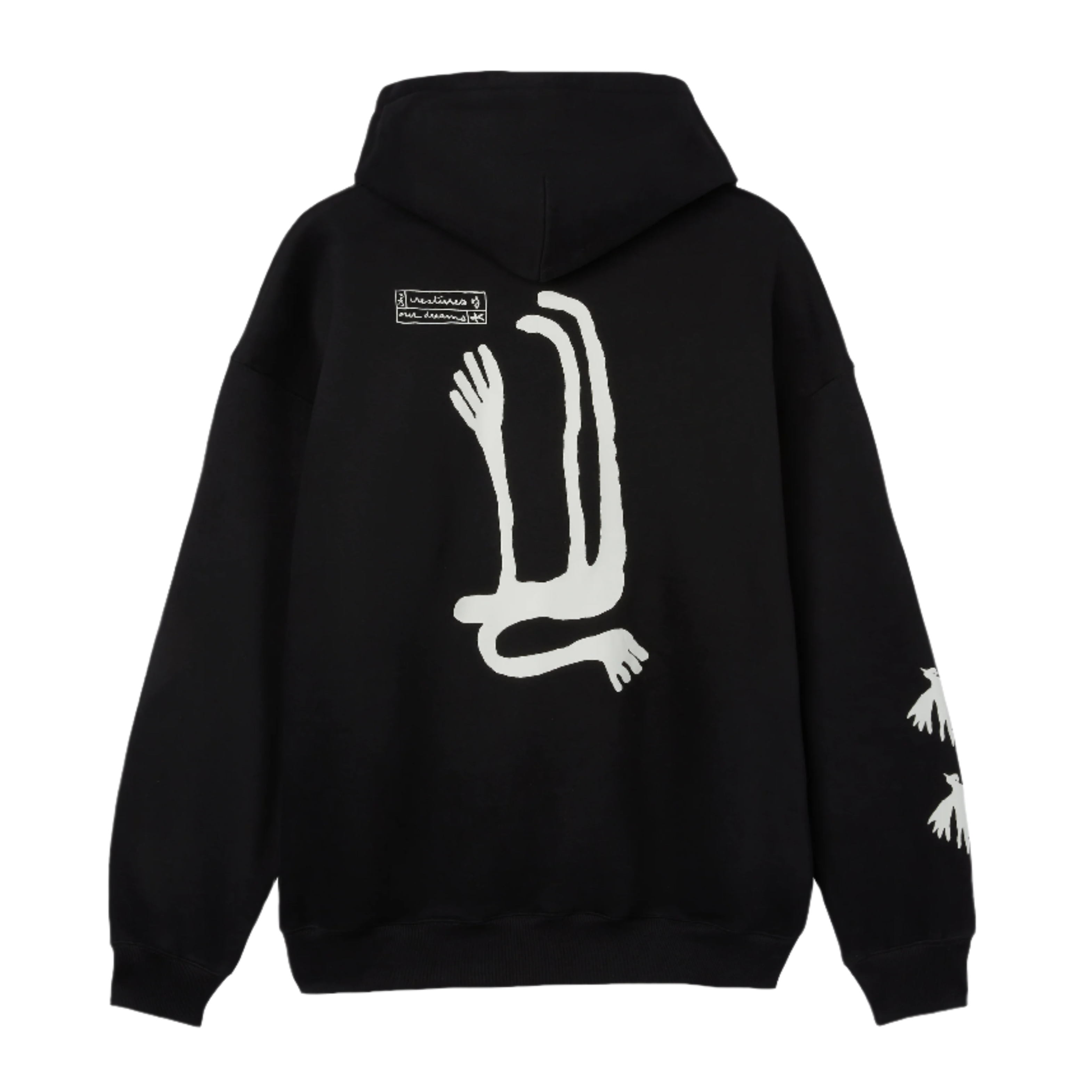 CAPiTA Longo Hoodie 2026 - A black hoodie with a white graphic of a person skiing on the front.