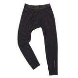 Le Bent Core Lightweight Bottom Base Layer 2025 - A pair of black base layer bottoms with a wide waistband and a small logo on the left leg.