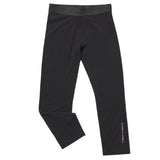 Le Bent Women's Core Lightweight 3/4 Bottom Base Layer 2025 - A black base layer with a subtle logo on the left leg and a small tag near the bottom hem.