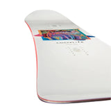 CAPiTA Aeronaut Snowboard 2025 - White snowboard with a colorful abstract design on top, featuring blue, pink, yellow, and purple shapes.