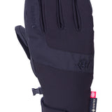 The 686 Men's GORE-TEX Linear Under Cuff Glove 2025 is black with a thick insulated cuff and a Velcro strap.