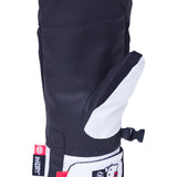The 686 brand presents a black and white women's Revel mitt with an insulated hood.