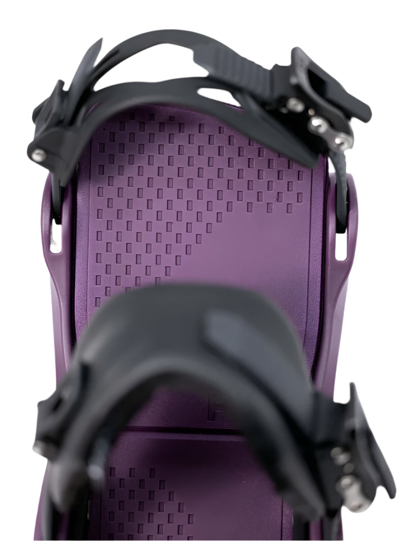 Fix Women's January Snowboard Binding - 2024 binding with a purple base plate and black straps.