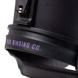 Fix Women's Opus Snowboard Binding 2024 - Black binding with silver screws and a black strap.