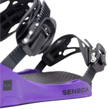Fix Women's Seneca Snowboard Binding 2024 - A purple snowboard binding with a black strap and silver screws.