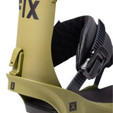 Fix Truce Snowboard Binding 2024 - A black snowboard binding with a sleek, modern design and silver hardware.