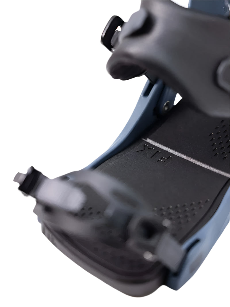 Fix Truce Snowboard Binding 2024 - Black snowboard binding with silver screws and bolts.