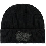 Dakine Mayhem Cory Beanie 2025 - A black beanie with a logo on the front that says "Mayhem" in stylized letters, featuring a flame design and the word "DAKINE" underneath.